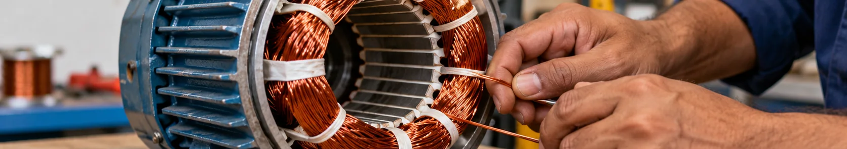 Illustration of electric motor rewinding